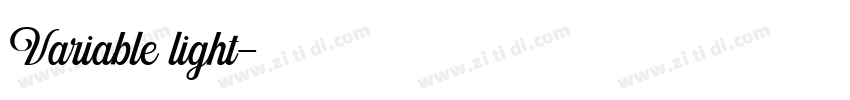 Variable light字体转换